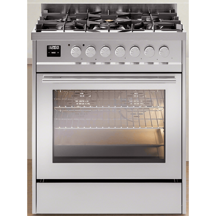 ILVE 30" Professional Plus II Dual Fuel Range with 5 Sealed Burners, Triple Glass Door - UP30WMP