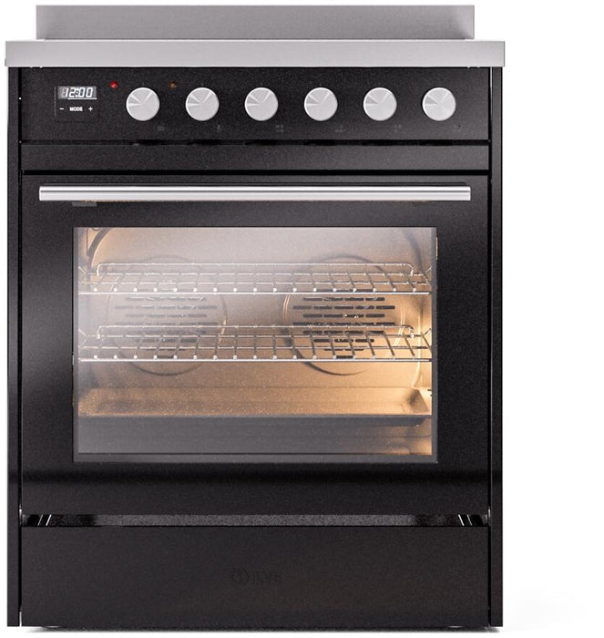 ILVE 30" Professional Plus II Induction Range with 4 Elements, Triple Glass Door - UPI304WMP