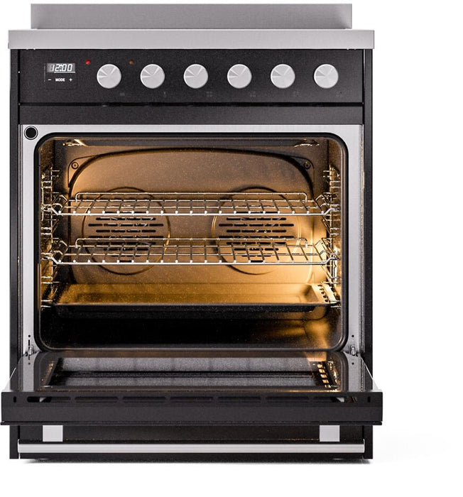 ILVE 30" Professional Plus II Induction Range with 4 Elements, Triple Glass Door - UPI304WMP