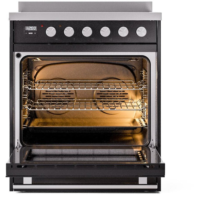 ILVE 30" Professional Plus II Induction Range with 4 Elements, Triple Glass Door - UPI304WMP