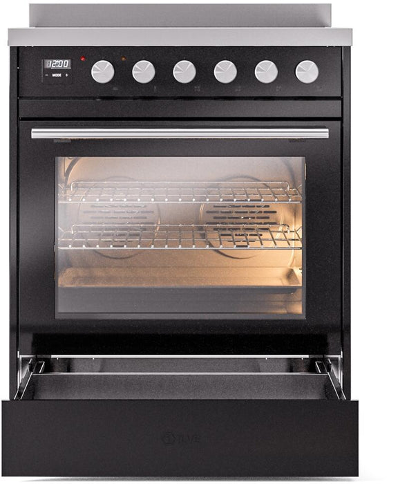 ILVE 30" Professional Plus II Induction Range with 4 Elements, Triple Glass Door - UPI304WMP