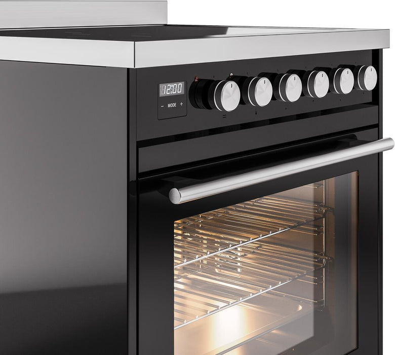 ILVE 30" Professional Plus II Induction Range with 4 Elements, Triple Glass Door - UPI304WMP