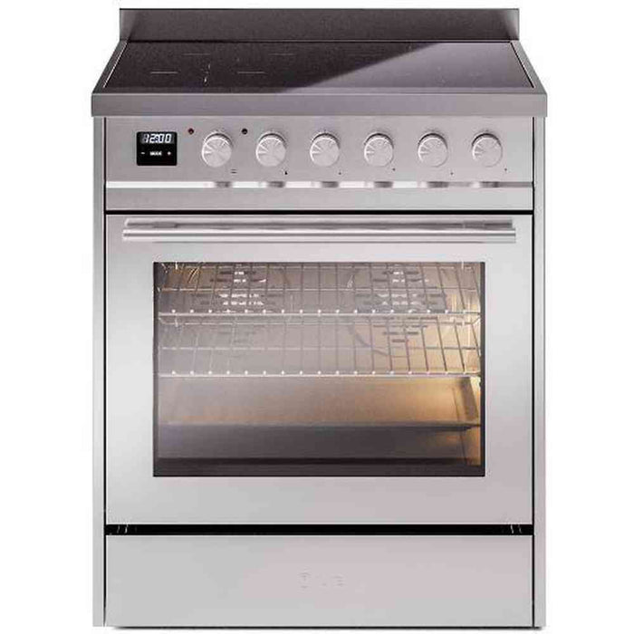 ILVE 30" Professional Plus II Induction Range with 4 Elements, Triple Glass Door - UPI304WMP