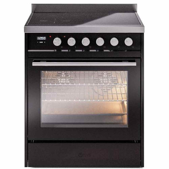 ILVE 30" Professional Plus II Induction Range with 4 Elements, Triple Glass Door - UPI304WMP