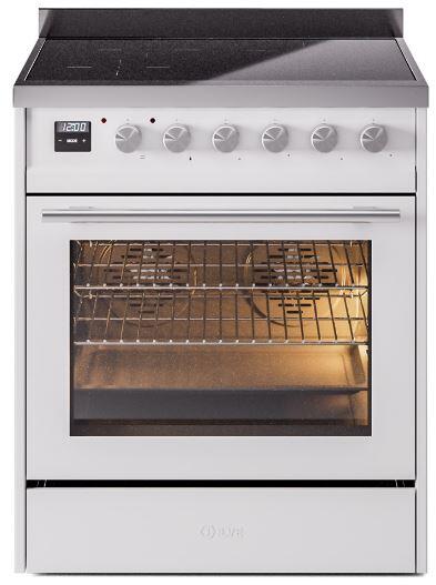 ILVE 30" Professional Plus II Induction Range with 4 Elements, Triple Glass Door - UPI304WMP