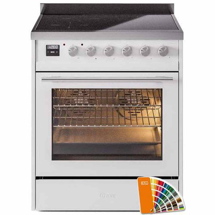 ILVE 30" Professional Plus II Induction Range with 4 Elements, Triple Glass Door - UPI304WMP