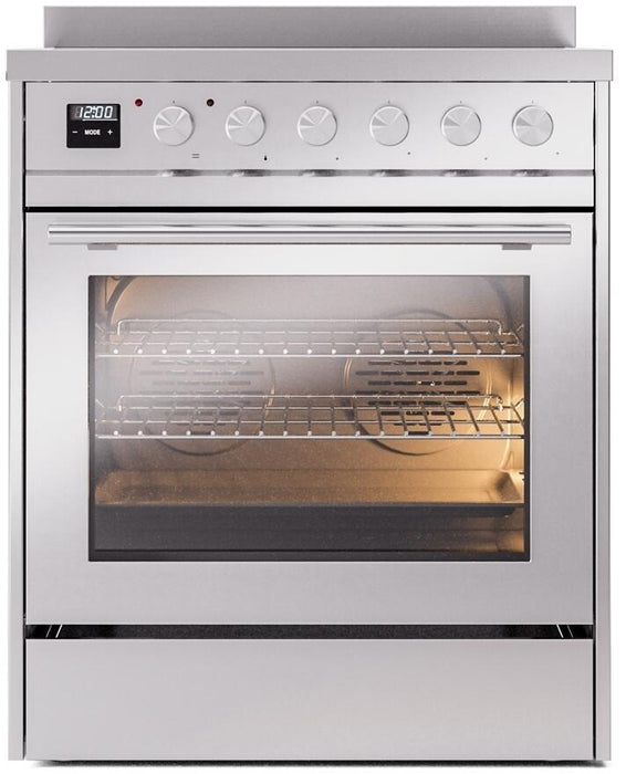 ILVE 30" Professional Plus II Induction Range with 4 Elements, Triple Glass Door - UPI304WMP