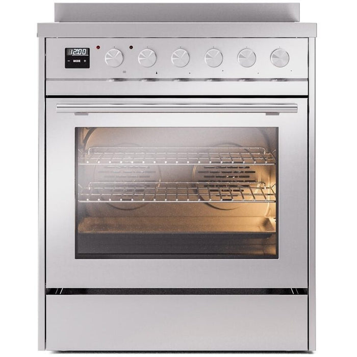 ILVE 30" Professional Plus II Induction Range with 4 Elements, Triple Glass Door - UPI304WMP