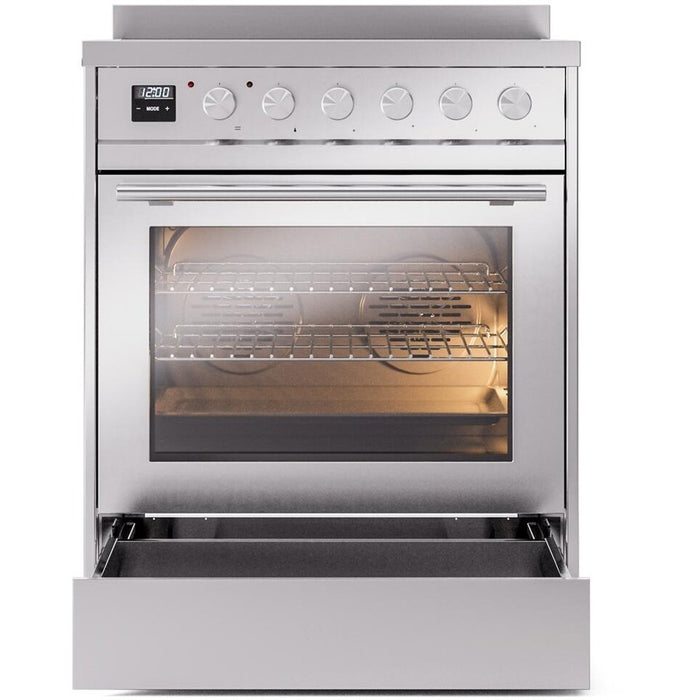 ILVE 30" Professional Plus II Induction Range with 4 Elements, Triple Glass Door - UPI304WMP
