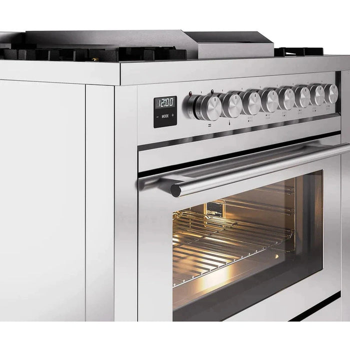 ILVE 36" Professional Plus II Dual Fuel Range with 6 Sealed Burner - UP36FWMP