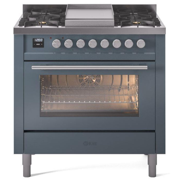 ILVE 36" Professional Plus II Dual Fuel Range with 6 Sealed Burner - UP36FWMP