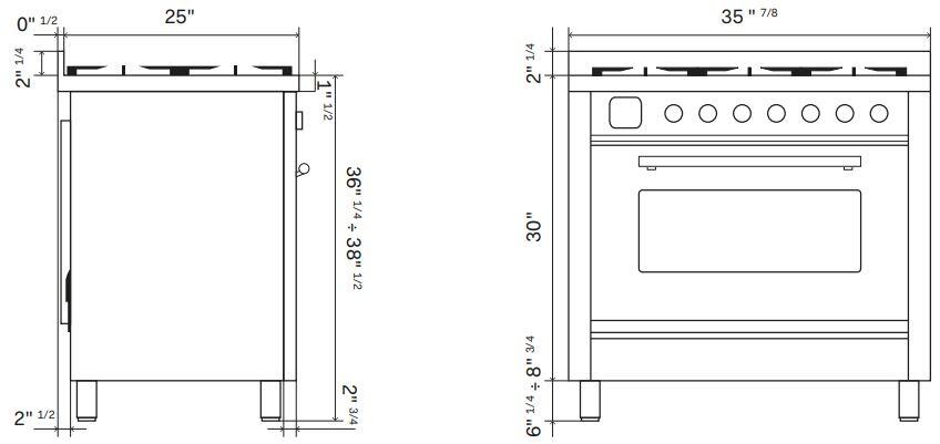 ILVE Professional Plus II 36" Induction Range with 6 Elements, Triple Glass Door - UPI366WMP