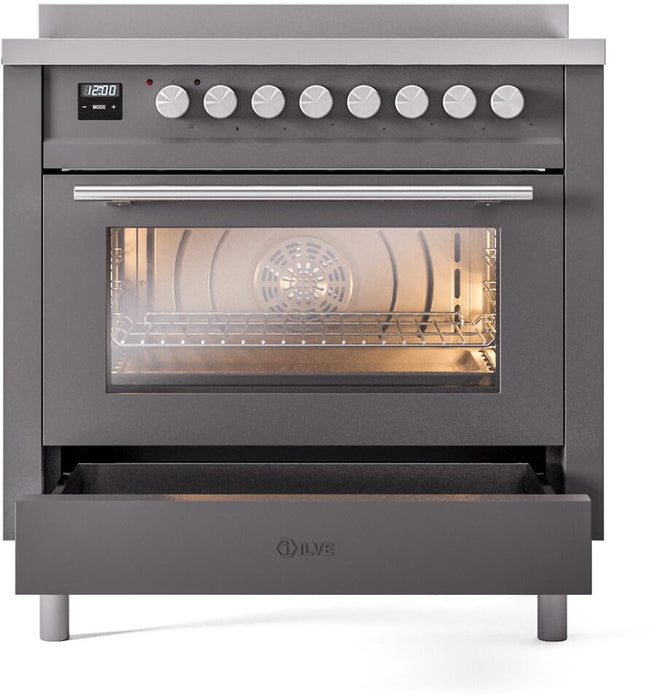 ILVE Professional Plus II 36" Induction Range with 6 Elements, Triple Glass Door - UPI366WMP