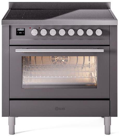 ILVE Professional Plus II 36" Induction Range with 6 Elements, Triple Glass Door - UPI366WMP