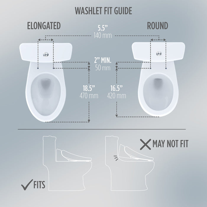 TOTO S7A WASHLET+ Bidet Toilet Seat, EWATER+ Bowl and Wand Cleaning, Auto Open and Close