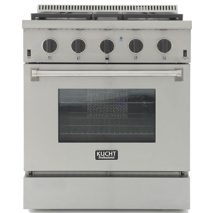 Kucht 30-Inch 4.2 Cu. Ft. Propane All Gas Range with Convection Oven in Stainless Steel (KRG3080U)