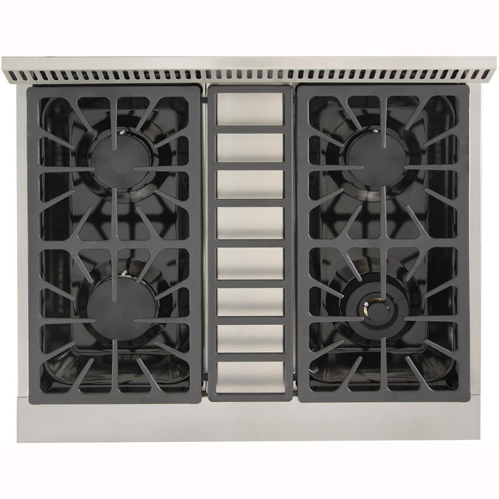 Kucht 30-Inch 4.2 Cu. Ft. Propane All Gas Range with Convection Oven in Stainless Steel (KRG3080U)