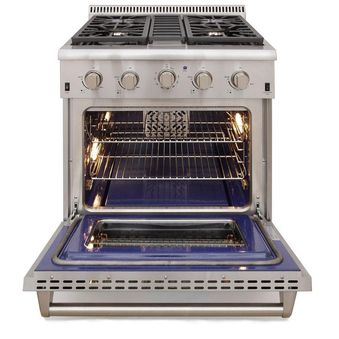 Kucht 30-Inch Propane Gas Range with 4.2 Cu. Ft. Convection Oven in Stainless Steel (KRG3080U/LP-S)