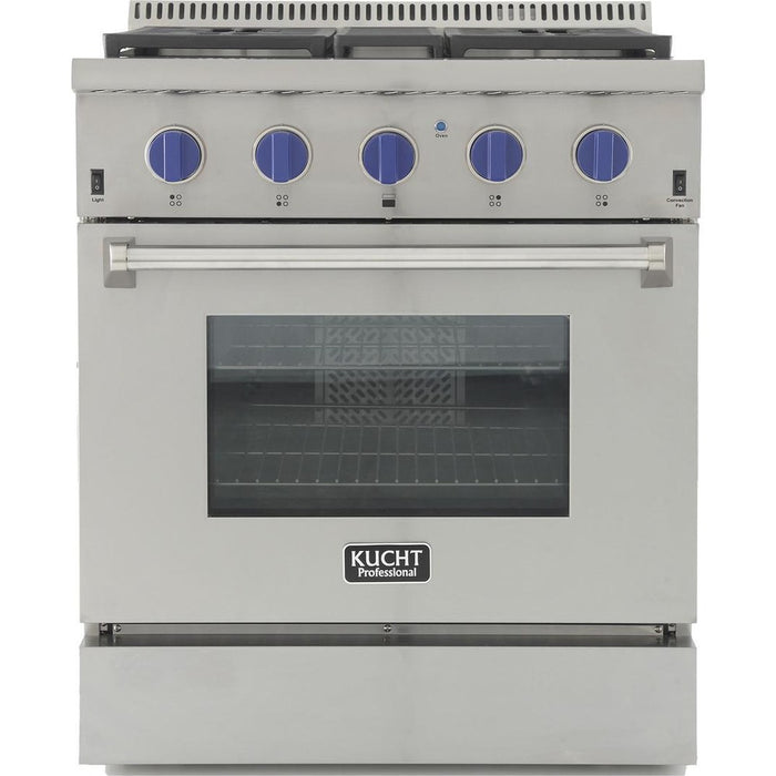 Kucht 30-Inch Propane Gas Range with 4.2 Cu. Ft. Convection Oven in Stainless Steel (KRG3080U/LP-S)