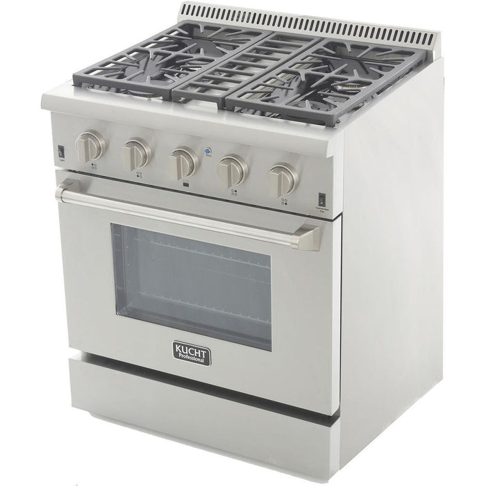 Kucht 30-Inch 4.2 Cu. Ft. Propane All Gas Range with Convection Oven in Stainless Steel (KRG3080U)