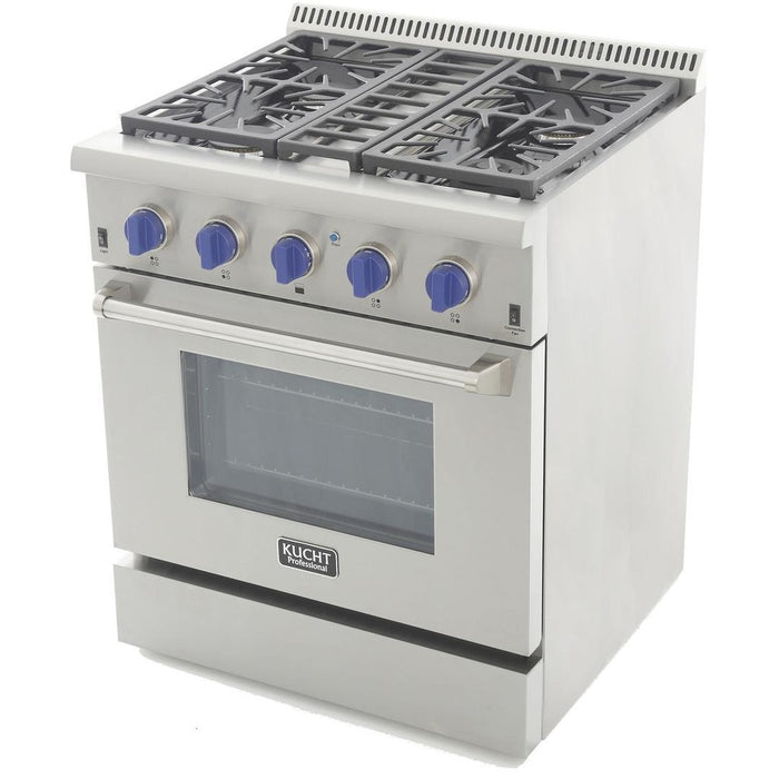 Kucht 30-Inch Propane Gas Range with 4.2 Cu. Ft. Convection Oven in Stainless Steel (KRG3080U/LP-S)