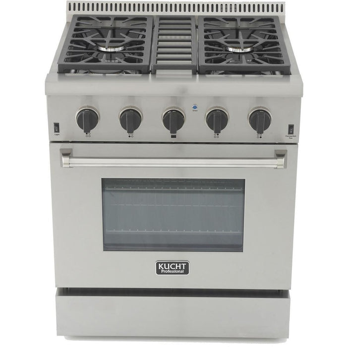 Kucht 30-Inch Propane Gas Range with 4.2 Cu. Ft. Convection Oven in Stainless Steel (KRG3080U/LP-S)