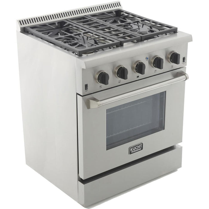 Kucht 30-Inch 4.2 Cu. Ft. Propane All Gas Range with Convection Oven in Stainless Steel (KRG3080U)