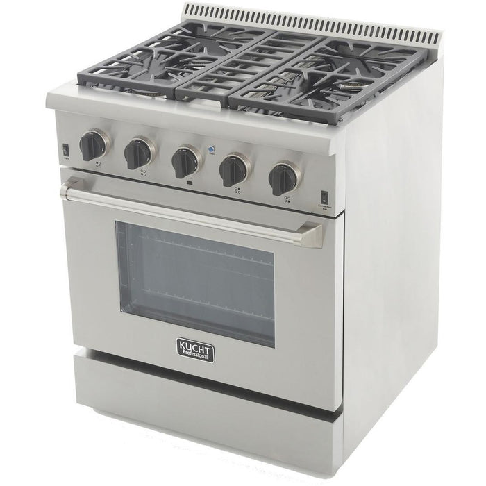 Kucht 30-Inch Propane Gas Range with 4.2 Cu. Ft. Convection Oven in Stainless Steel (KRG3080U/LP-S)