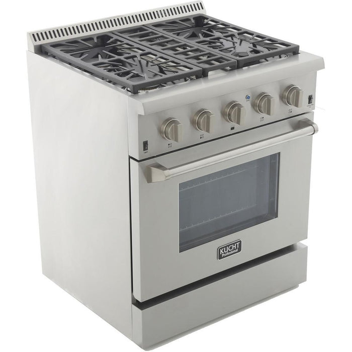 Kucht 30-Inch Propane Gas Range with 4.2 Cu. Ft. Convection Oven in Stainless Steel (KRG3080U/LP-S)