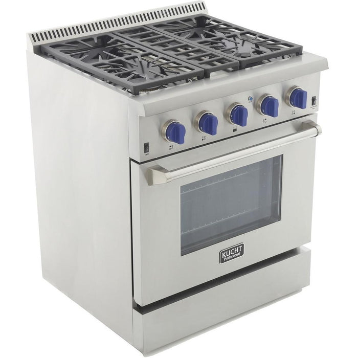 Kucht 30-Inch Propane Gas Range with 4.2 Cu. Ft. Convection Oven in Stainless Steel (KRG3080U/LP-S)
