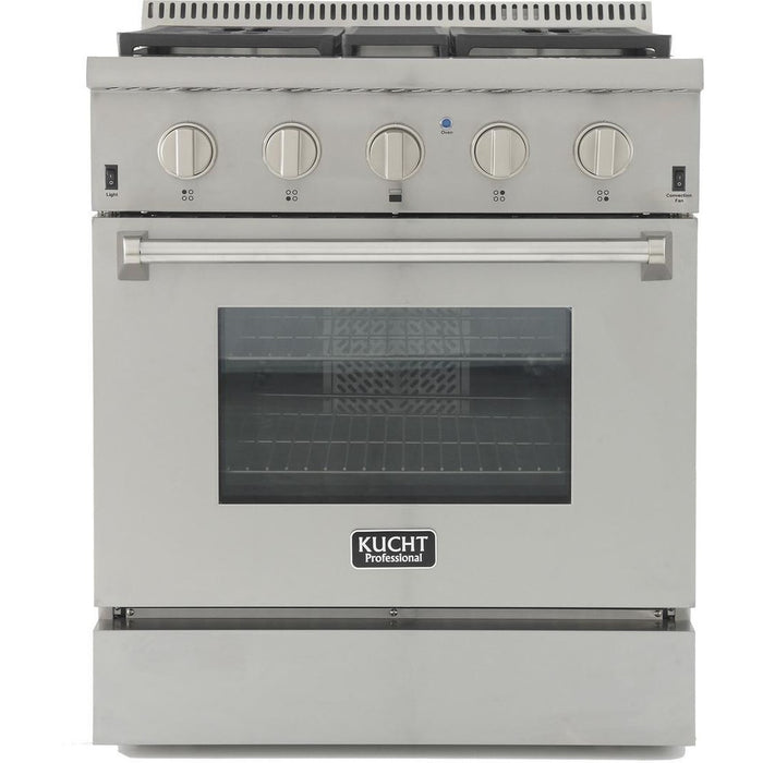 Kucht 30" 4.2 cu. ft. PropaneAll Gas Range with Convection Oven in Stainless Steel (KRG3080U) Ranges Kucht Natural Gas 