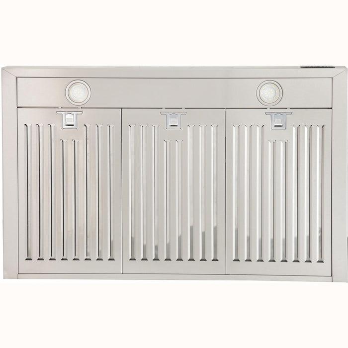 Kucht 30-Inch Wall Mounted Range Hood 900CFM in Stainless Steel with Modern Thin Design (KRH3011A)