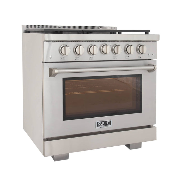 Kucht 36-Inch Propane Gas Range with 5.2 cu ft. Oven (KFX360/LP-S)