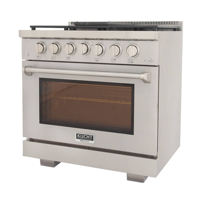 Kucht 36-Inch Propane Gas Range with 5.2 cu ft. Oven (KFX360/LP-S)