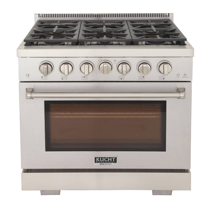 Kucht 36-Inch Propane Gas Range with 5.2 cu ft. Oven (KFX360/LP-S)