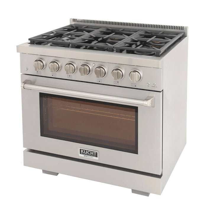 Kucht 36-Inch Propane Gas Range with 5.2 cu ft. Oven (KFX360/LP-S)