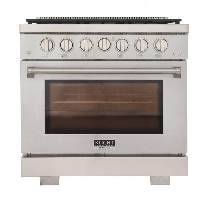 Kucht 36-Inch Propane Gas Range with 5.2 cu ft. Oven (KFX360/LP-S)