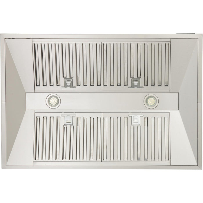 Kucht 36-Inch Island Mounted Range Hood 900CFM in Stainless Steel Modern Design (KRH3612IS)