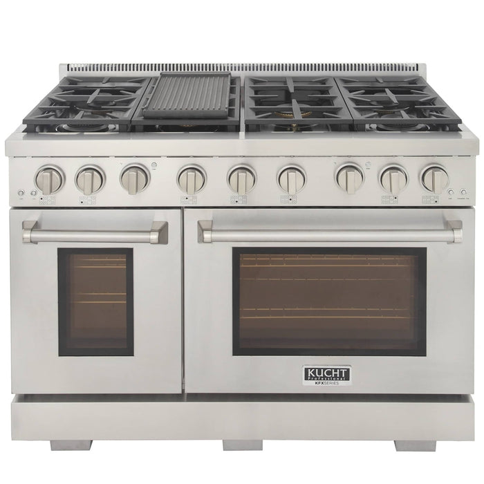 Kucht 48-Inch Propane Gas Range with 6.7 cu ft. Oven (KFX480/LP-S)