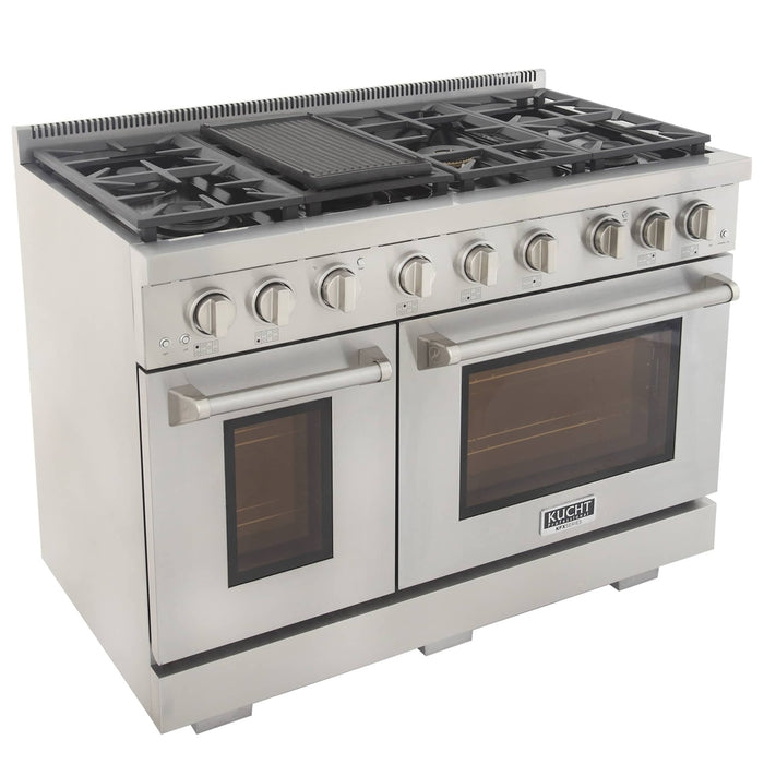 Kucht 48-Inch Propane Gas Range with 6.7 cu ft. Oven (KFX480/LP-S)