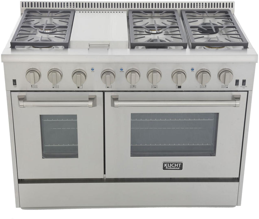 Kucht 48-Inch 6.7 Cu. Ft. Range with Sealed Burners and Griddle in Stainless Steel (KRG4804U)
