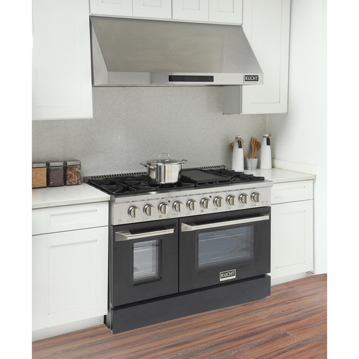 Kucht 48-Inch 6.7 Cu. Ft. Gas Range with Grill/Griddle in Black (KNG481-K)