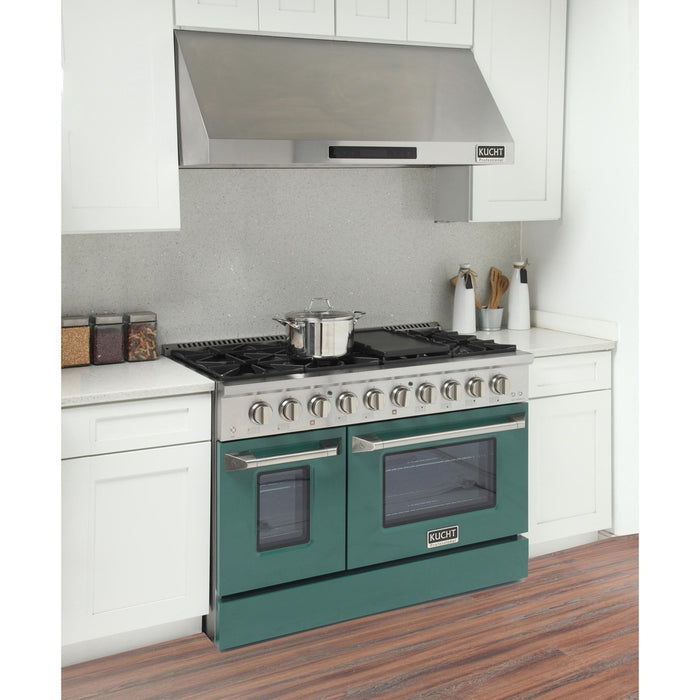 Kucht 48-Inch 6.7 Cu. Ft. Gas Range with Grill/Griddle in Green (KNG481-G)