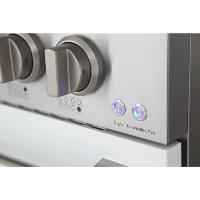 Kucht 48-Inch Propane Gas Range with 6.7 Cu. Ft. Oven & Grill/Griddle in White (KNG481/LP-W)