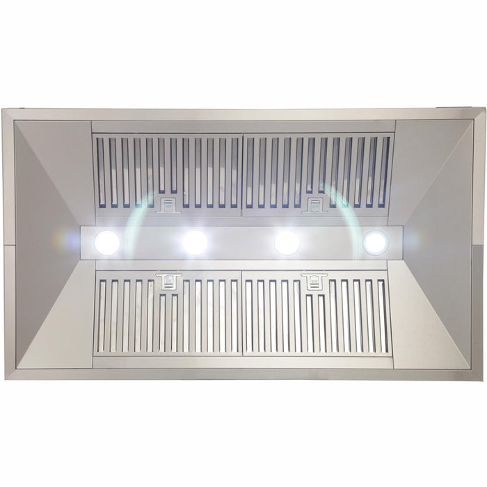 Kucht 48-Inch Island Mounted Range Hood 900CFM in Stainless Steel (KRH4812IS)