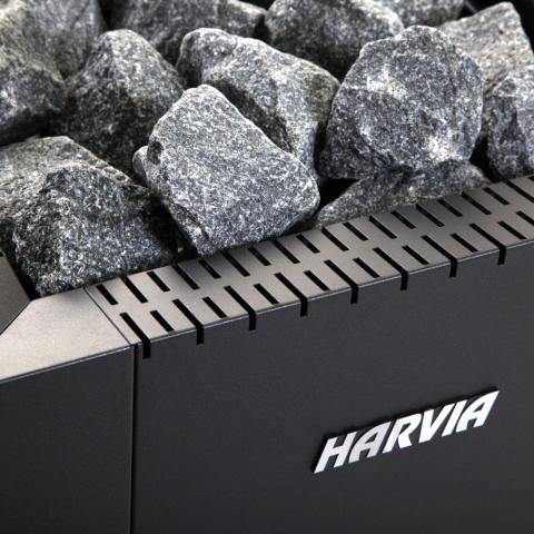 Harvia Linear 16 Black Wood Sauna Stove Package