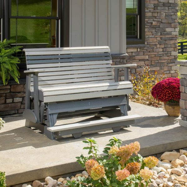 LuxCraft 4' Plain Poly Balcony Glider Chair