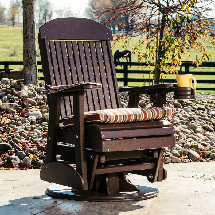 LuxCraft 2' Classic Highback Poly Swivel Glider Chair