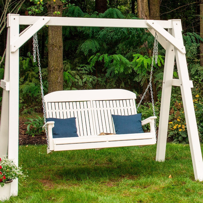 LuxCraft 4' Classic Highback Poly Porch Swing