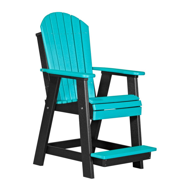LuxCraft Adirondack Balcony Chair blue and black